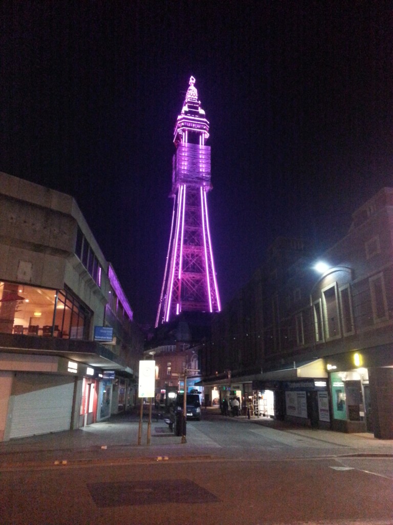 Blackpool tower illuminated by LED Light modules